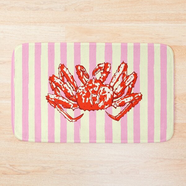 Item preview, King Crab with Pink Stripes Vintage Coastal Illustration designed and sold by MaiZephyr.