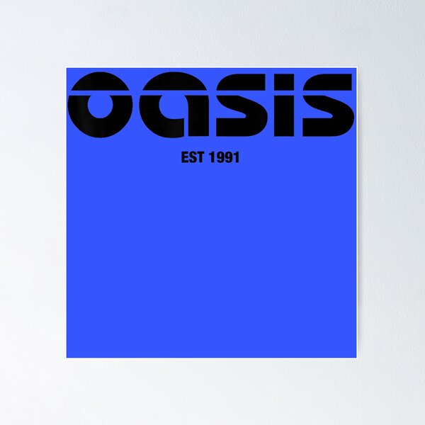 Item preview, oasis band silhouette on blue  designed and sold by CAnastazyshop.