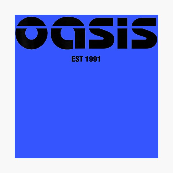 Artikelvorschau, Oasis-Band-Silhouette auf blauem entworfen und verkauft von CAnastazyshop.