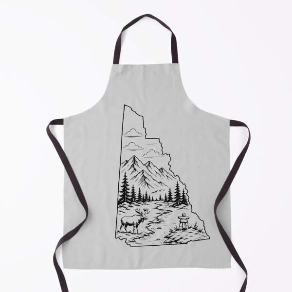 Item preview, Simple Yukon Canada Mountain Wilderness Outline with Moose and Forest designed and sold by meganohm.