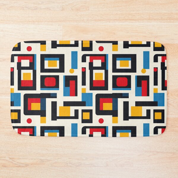 Item preview, Abstract Bauhaus Geometric Primary Color Pattern designed and sold by Athena2520.