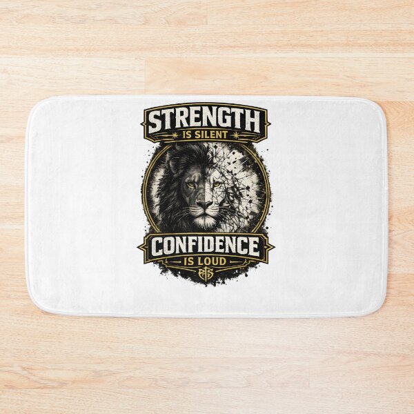 Item preview, Strength Is Silent Confidence Is Loud Lion Motivational T-Shirt Design | Vintage Powerful Typography Art designed and sold by Divakar Fashion.