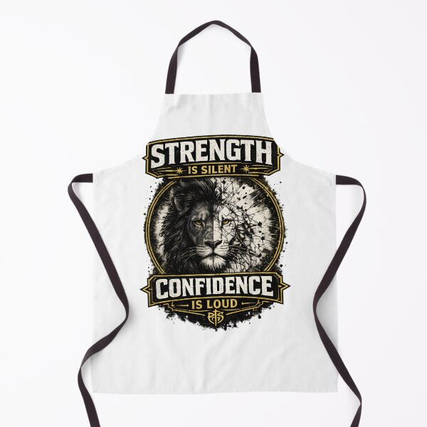 Item preview, Strength Is Silent Confidence Is Loud Lion Motivational T-Shirt Design | Vintage Powerful Typography Art designed and sold by Divakar Fashion.