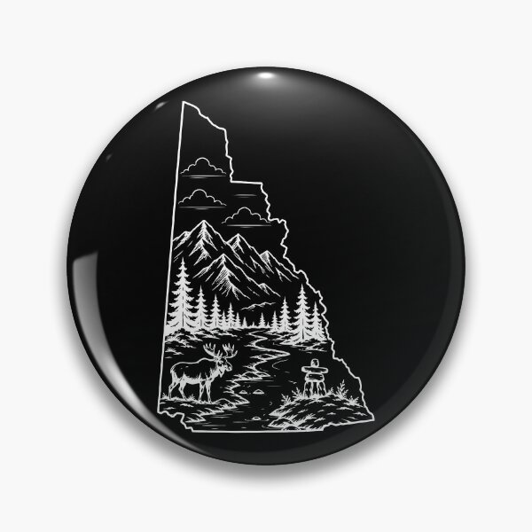 Item preview, Simple Yukon Canada Mountain Wilderness Outline with Moose and Forest designed and sold by meganohm.