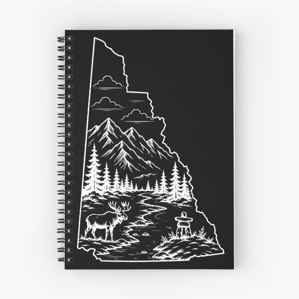 Item preview, Simple Yukon Canada Mountain Wilderness Outline with Moose and Forest designed and sold by meganohm.