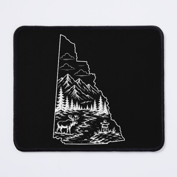 Item preview, Simple Yukon Canada Mountain Wilderness Outline with Moose and Forest designed and sold by meganohm.