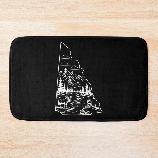 Item preview, Simple Yukon Canada Mountain Wilderness Outline with Moose and Forest designed and sold by meganohm.