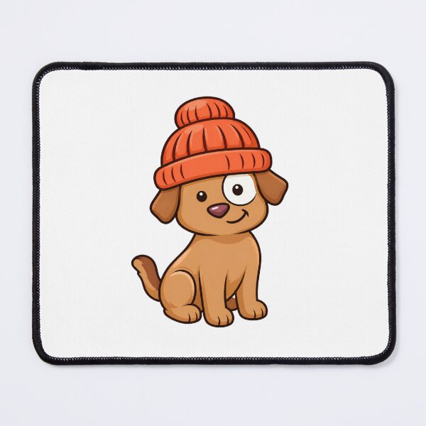 Item preview, Cute Puppy in Beanie Cartoon | Cozy Dog Kawaii Sticker designed and sold by CanSparkleArt.