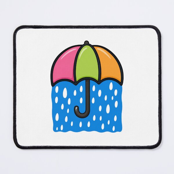 Item preview, Rainbow Umbrella Cartoon | Cute Rainy Day Kawaii Art designed and sold by CanSparkleArt.