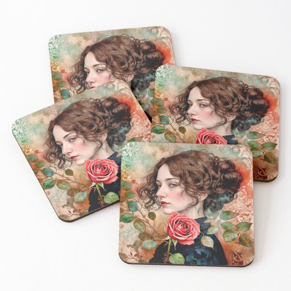 Item preview, Portrait of a Lady with a Rose… designed and sold by ©Janis Zroback.
