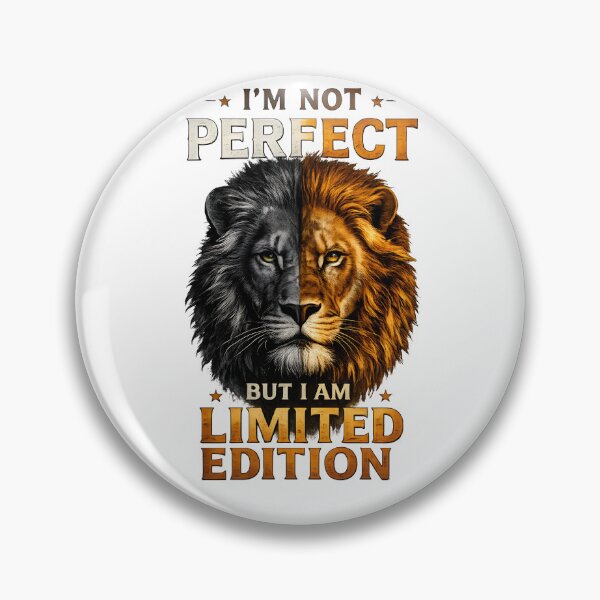 Item preview, I’m Not Perfect But I Am Limited Edition Lion T-Shirt Design | Motivational Vintage Graphic Art designed and sold by Divakar Fashion.