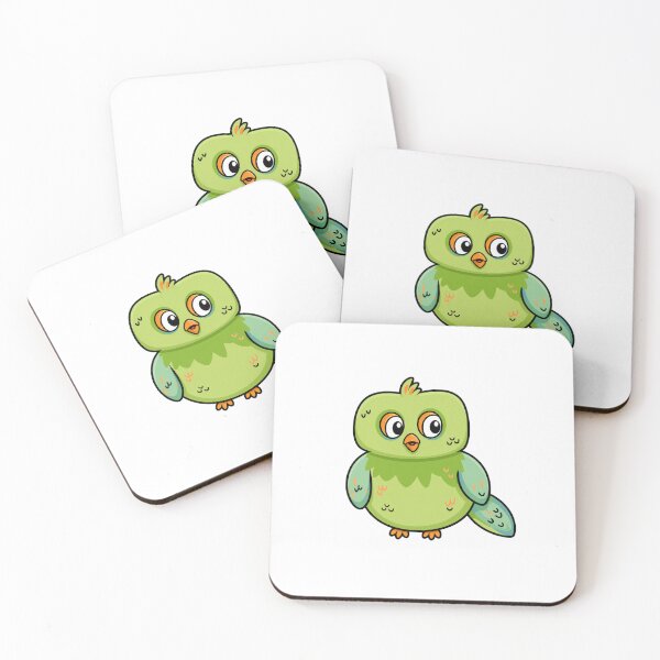 Item preview, Cute Green Bird Cartoon | Kawaii Bird Sticker Design designed and sold by CanSparkleArt.