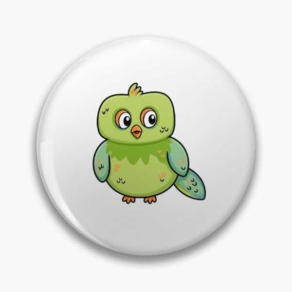 Item preview, Cute Green Bird Cartoon | Kawaii Bird Sticker Design designed and sold by CanSparkleArt.