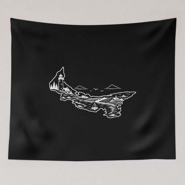 Item preview, Simple Prince Edward Island Canada Coastal Countryside Outline Design designed and sold by meganohm.