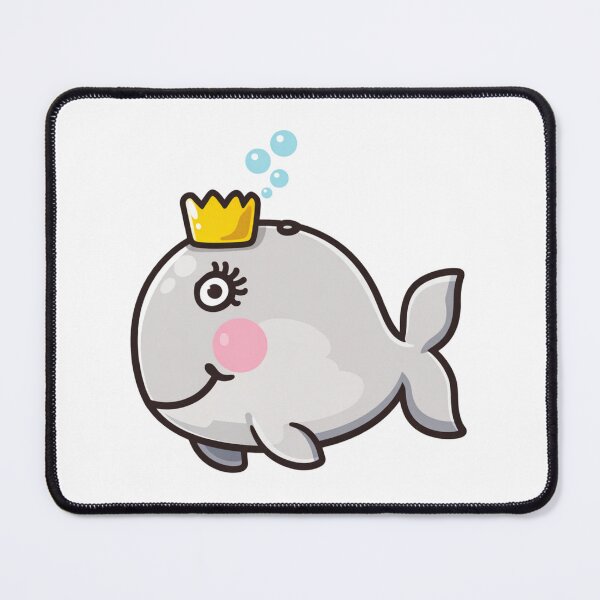 Item preview, Cute Princess Whale Cartoon | Kawaii Sea Animal Art designed and sold by CanSparkleArt.