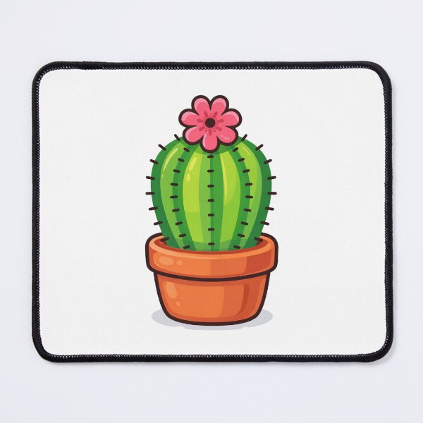 Item preview, Cute Flowering Cactus | Kawaii Plant Cartoon Art designed and sold by CanSparkleArt.