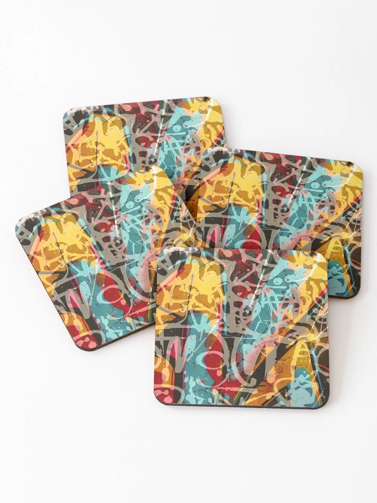 Thumbnail 1 of 5, Coasters (Set of 4), Abstract Pattern designed and sold by ViaARTfactory.