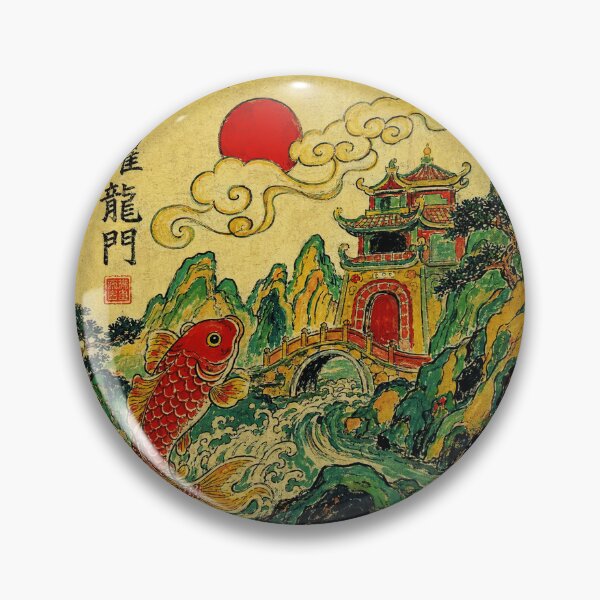 Item preview, Koi Dragon Gate Japanese Vintage  designed and sold by eliramaison.