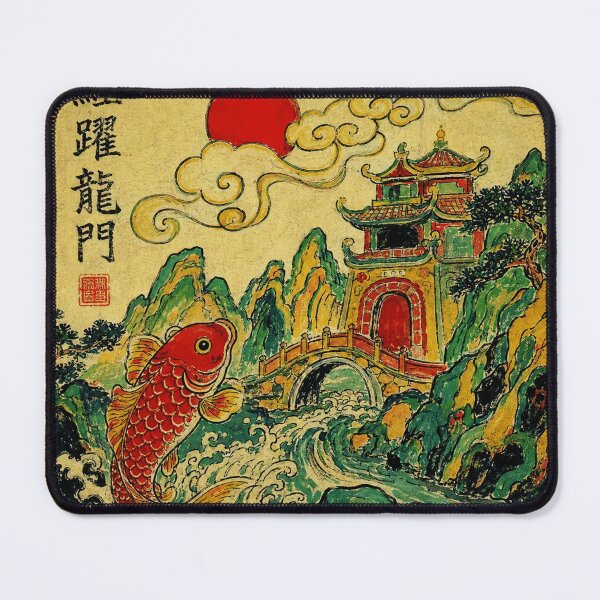 Item preview, Koi Dragon Gate Japanese Vintage designed and sold by eliramaison.