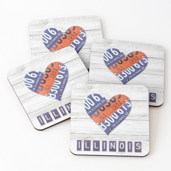 Item preview, Illinois License Plate Heart 01 designed and sold by Elisabeth Lucas.