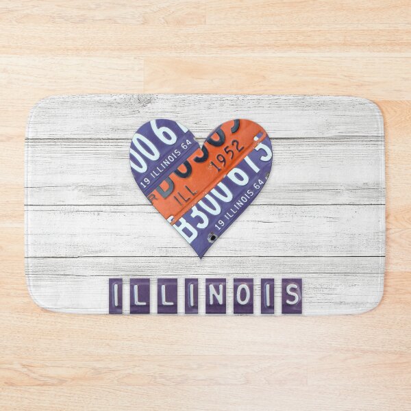 Item preview, Illinois License Plate Heart 01 designed and sold by Elisabeth Lucas.