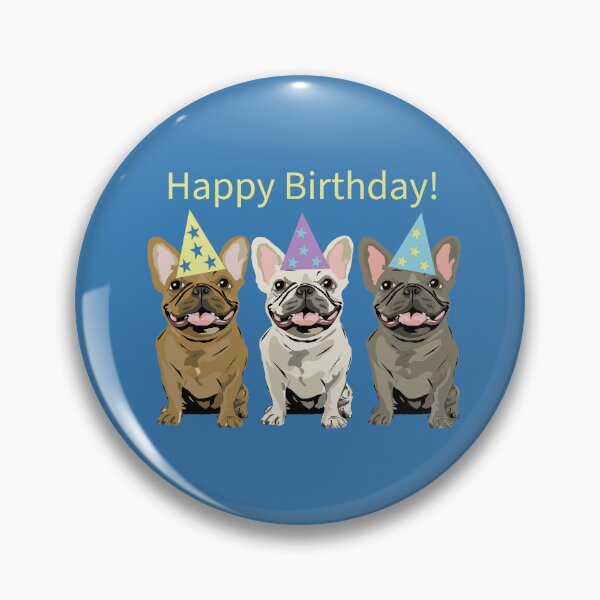 Item preview, Happy birthday! French Bulldog designed and sold by Mountain-Point.