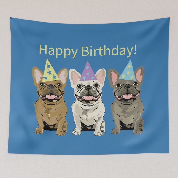 Item preview, Happy birthday! French Bulldog designed and sold by Mountain-Point.