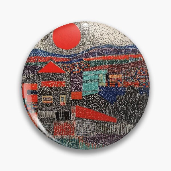 Item preview, Red Sun Village Abstract Landscape designed and sold by Modaozushi216.