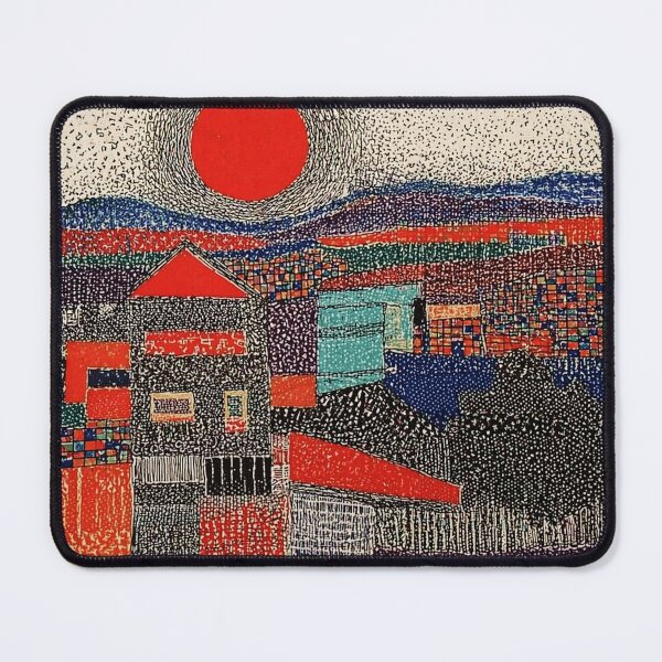 Item preview, Red Sun Village Abstract Landscape designed and sold by Modaozushi216.