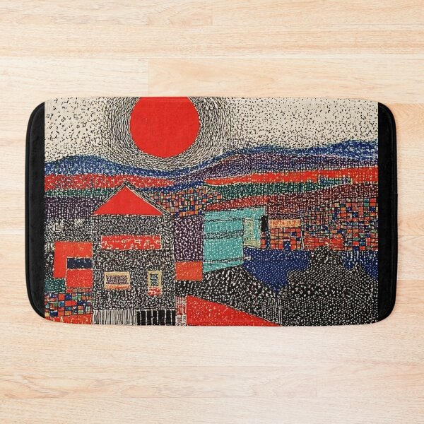 Item preview, Red Sun Village Abstract Landscape designed and sold by Modaozushi216.