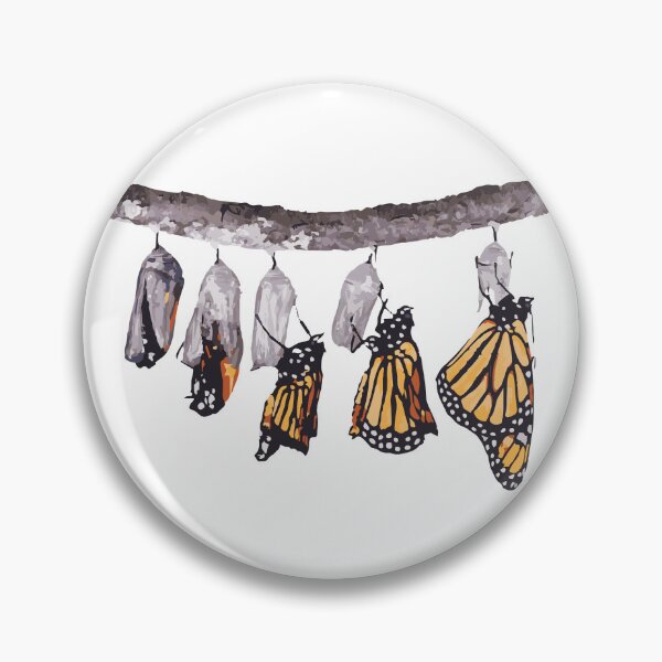 Item preview, chrysalis to butterfly illustration designed and sold by createandrogyny.