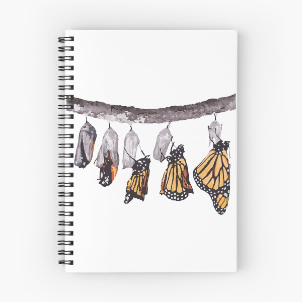 Item preview, chrysalis to butterfly illustration designed and sold by createandrogyny.