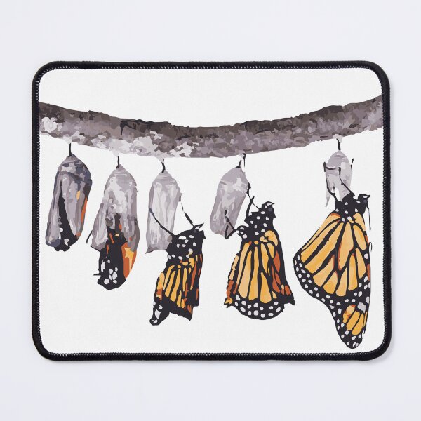 Item preview, chrysalis to butterfly illustration designed and sold by createandrogyny.