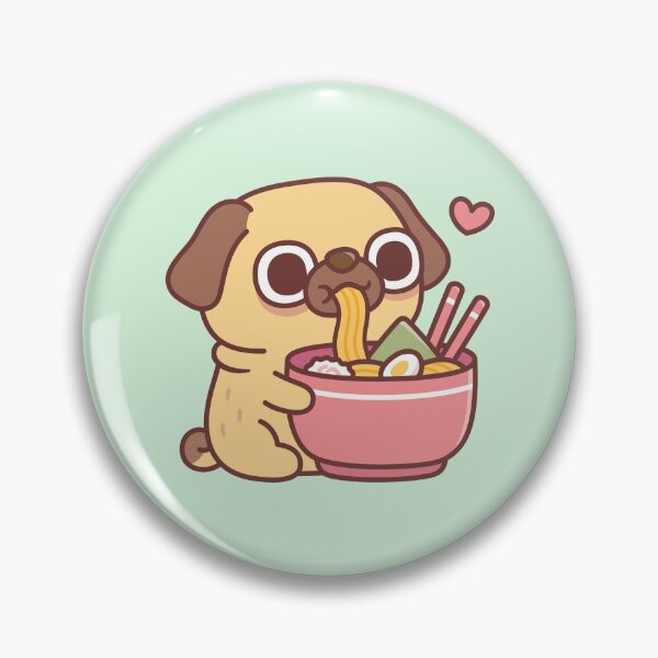 Artikelvorschau, Süßer Mops liebt japanische Ramen-Nudeln. entworfen und verkauft von rustydoodle.