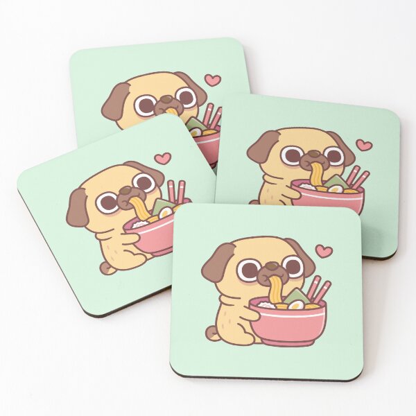 Item preview, Cute Pug Loves Japanese Ramen Noodles designed and sold by rustydoodle.