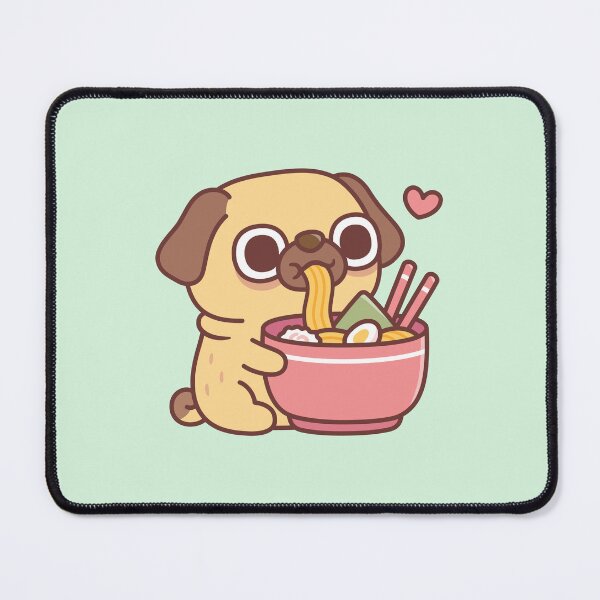 Item preview, Cute Pug Loves Japanese Ramen Noodles designed and sold by rustydoodle.