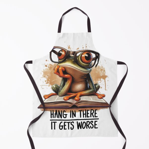 Item preview, Hang In There It Gets Worse Meme Frog designed and sold by valery-kenz.