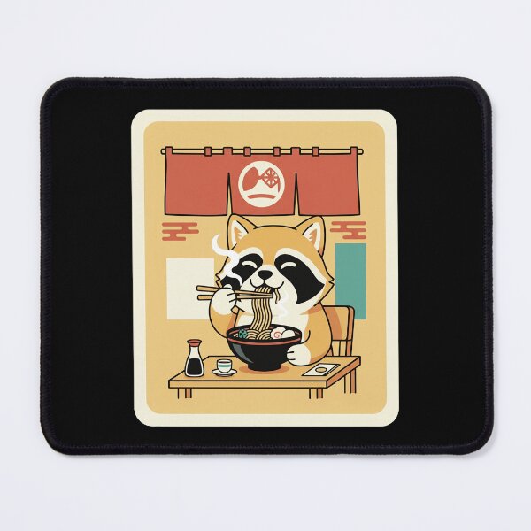 Item preview, Raccoon Eating Ramen Cute Kawaii Noodle designed and sold by JordynLadukeg65.