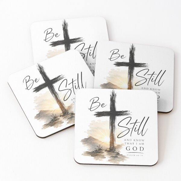 Item preview, Be Still and Know – Psalm 46:10 Christian Cross Watercolor Design designed and sold by Calvin1991.