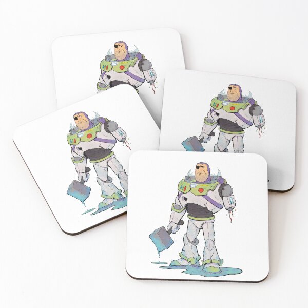 Item preview, Buzz Lightyear Wielding Mjolnir – Cartoon Illustration designed and sold by The A-Press.
