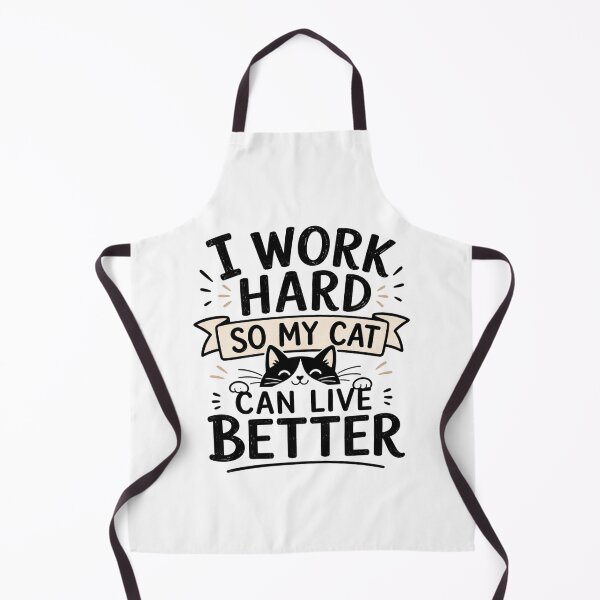 Item preview, I Work Hard So My Cat Can Live Better – Funny Cat Lover Quote designed and sold by TommyArt94.