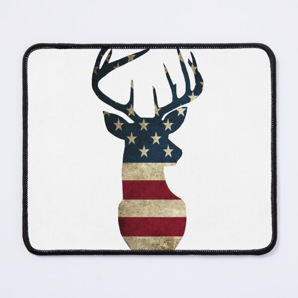 Item preview, American flag deer silhouette designed and sold by mallardoriginal.