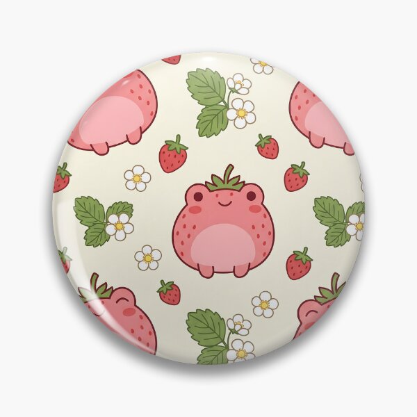 Item preview, Cute Strawberry Frog Pastel Pattern designed and sold by LyoniHERA.