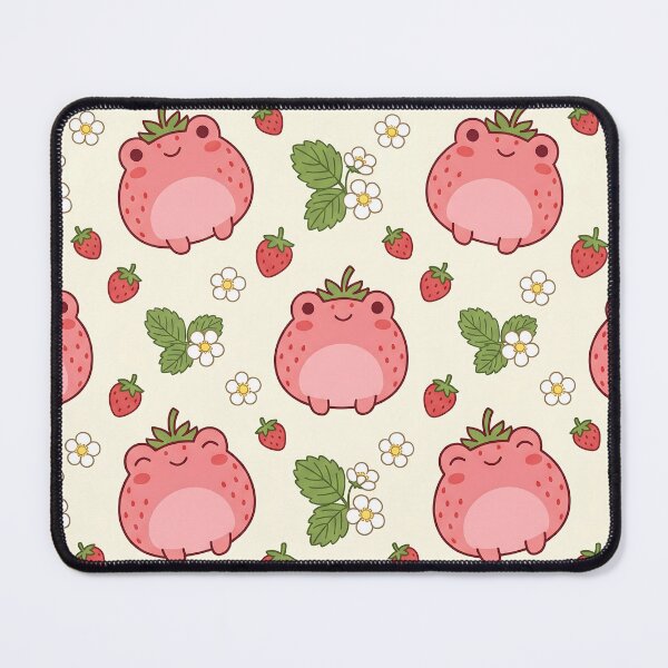 Item preview, Cute Strawberry Frog Pastel Pattern designed and sold by LyoniHERA.
