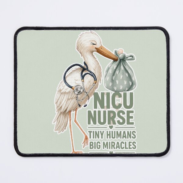 Item preview, NICU Nurse Tiny Humans Big Miracles – Cute Neonatal Nurse Stork Design designed and sold by The Salted Lime Cape Cod .