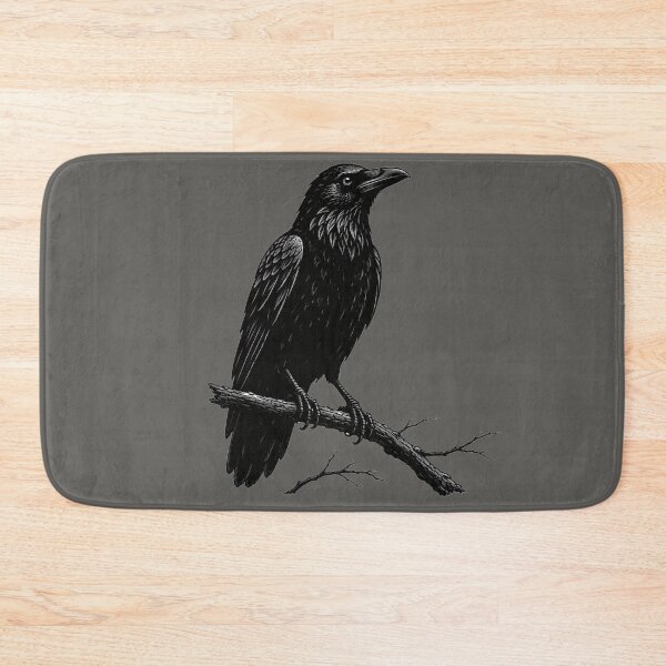 Item preview, Minimalist Raven Illustration | Gothic Crow Art designed and sold by Chicken Dinner Studio.