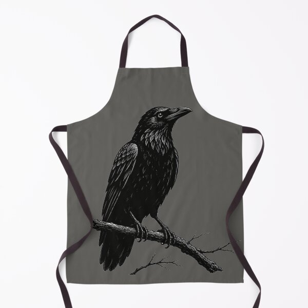Item preview, Minimalist Raven Illustration | Gothic Crow Art designed and sold by Chicken Dinner Studio.