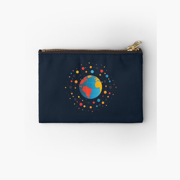 Item preview, Colorful Globe with Orbiting Nodes Abstract designed and sold by ArunDandiboina.
