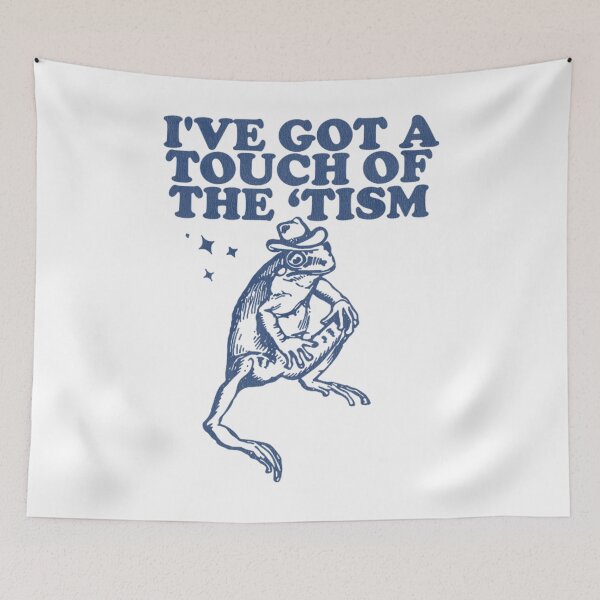 Item preview, Funny Meme Frog I've Got A Touch Of The Tism designed and sold by valery-kenz.