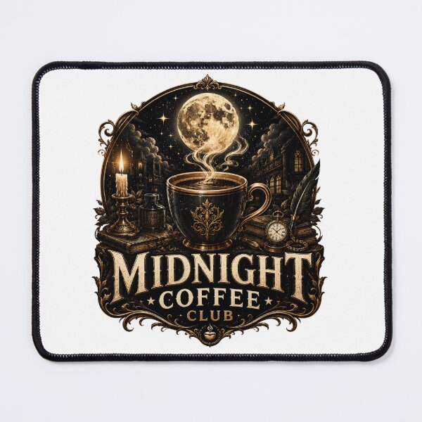 Item preview, Midnight Coffee Club Dark Academia Art designed and sold by pradeepvisuals.